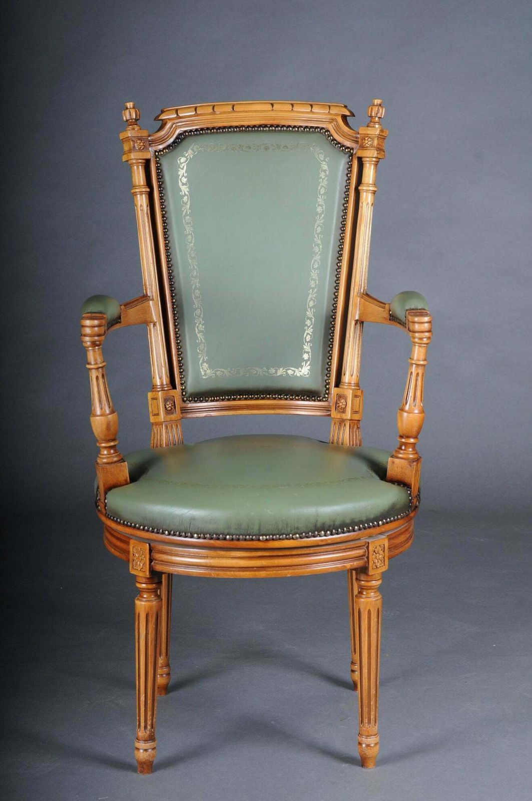 20th Century Chair English Armchair Leather Yew Wood photo furniture