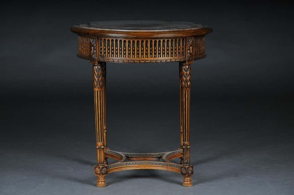Classic French Side Table In Louis XVI, Beechwood photo furniture