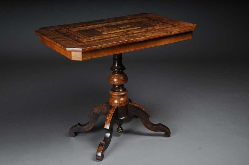 Antique Inlaid Table South German / Italy, Circa 1845 photo vinterior