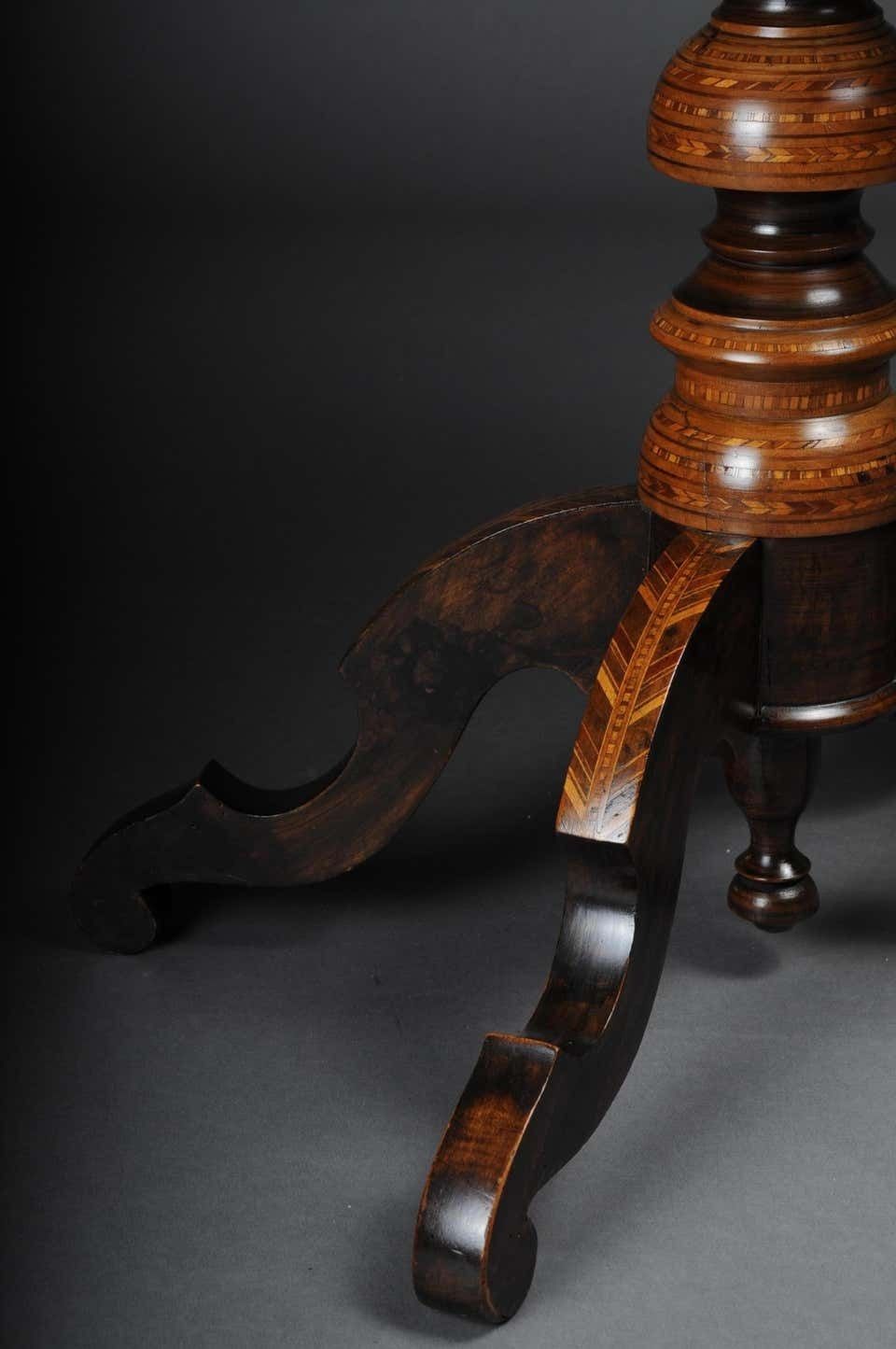 Antique Inlaid Table South German / Italy, Circa 1845 photo vintage