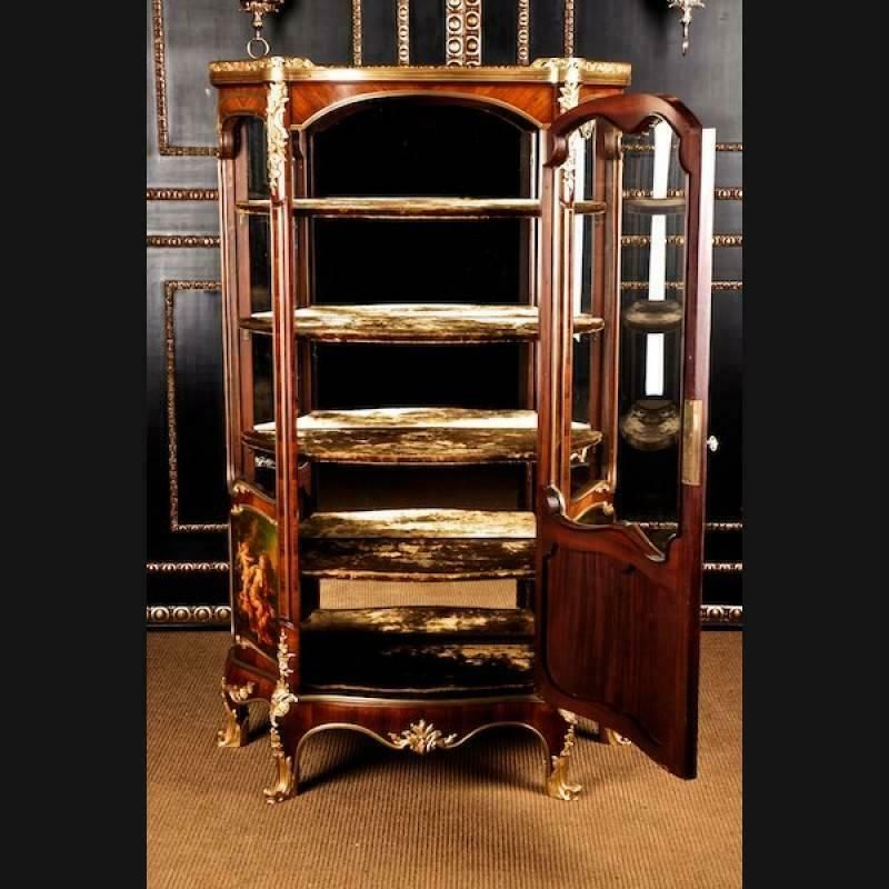 19th Century Napoleon III Style Kingwood Vernis Martin Paul Sormani Vitrine photo furniture