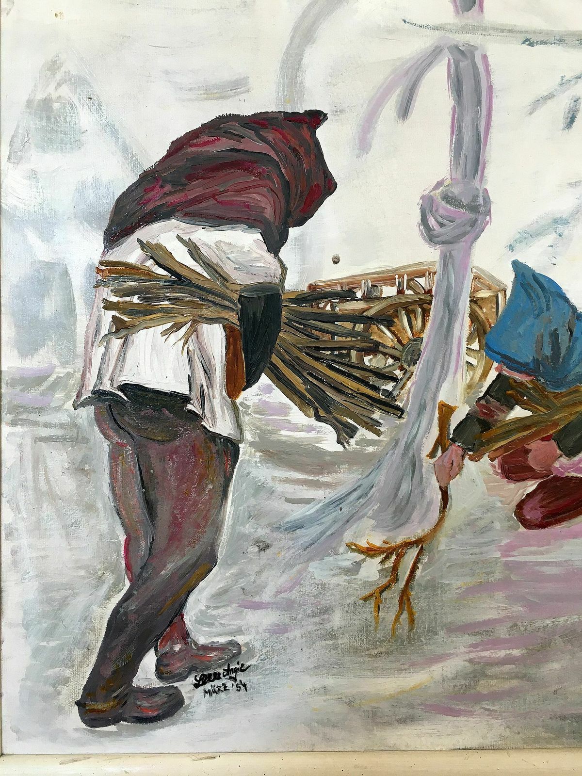 Retro Painting / Oil On Cardboard photo 89.0