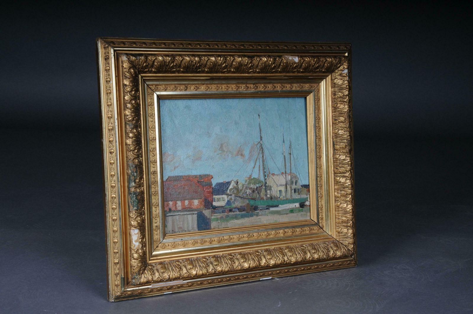 Beautiful Impressionist Oil Painting Signed Fritz Douzette ''1878 1955'' photo Art