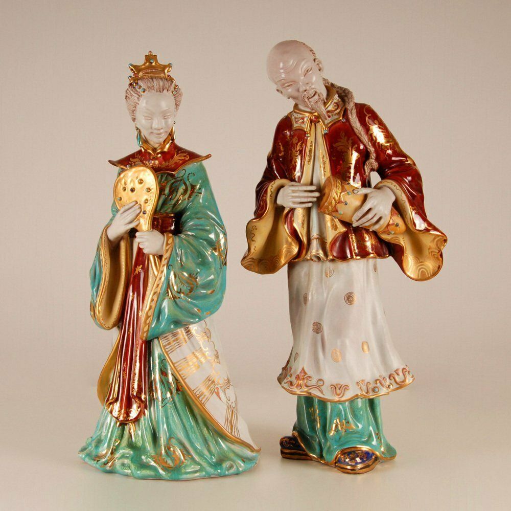Vintage Italian Ceramic Figures By Eugenia Pattarino, 1960s, Set Of 2