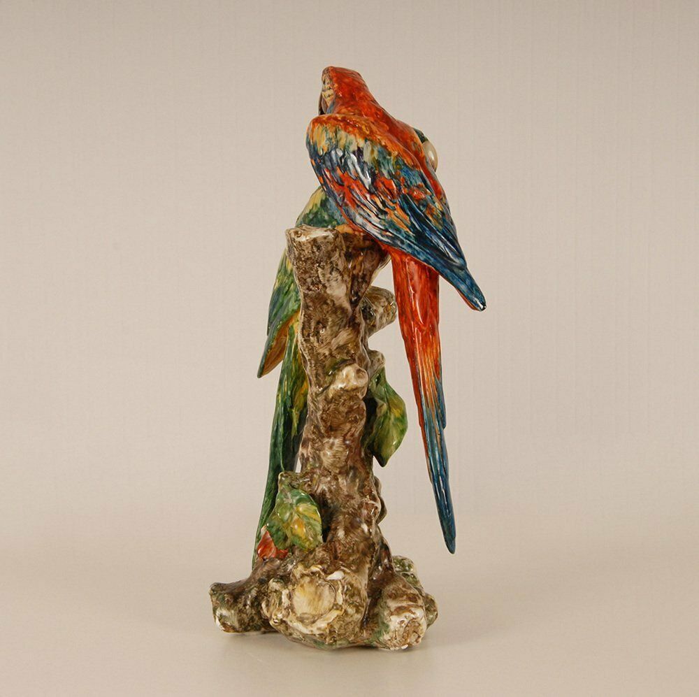 photo furniture Italian Ceramic Parrots By Guido Cacciapuoti, Italy, 1930s