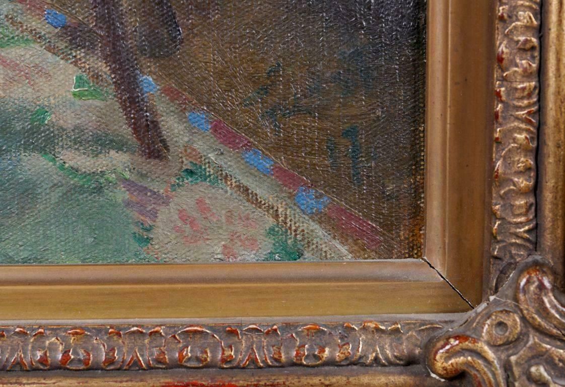 20th Century, Oil Painting Interior Biedermeier Room photo Art