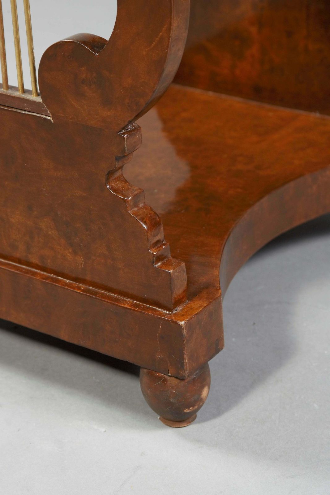 20th Century Decorative Lyre Sewing Table / Side Table In Biedermeier Style photo buy