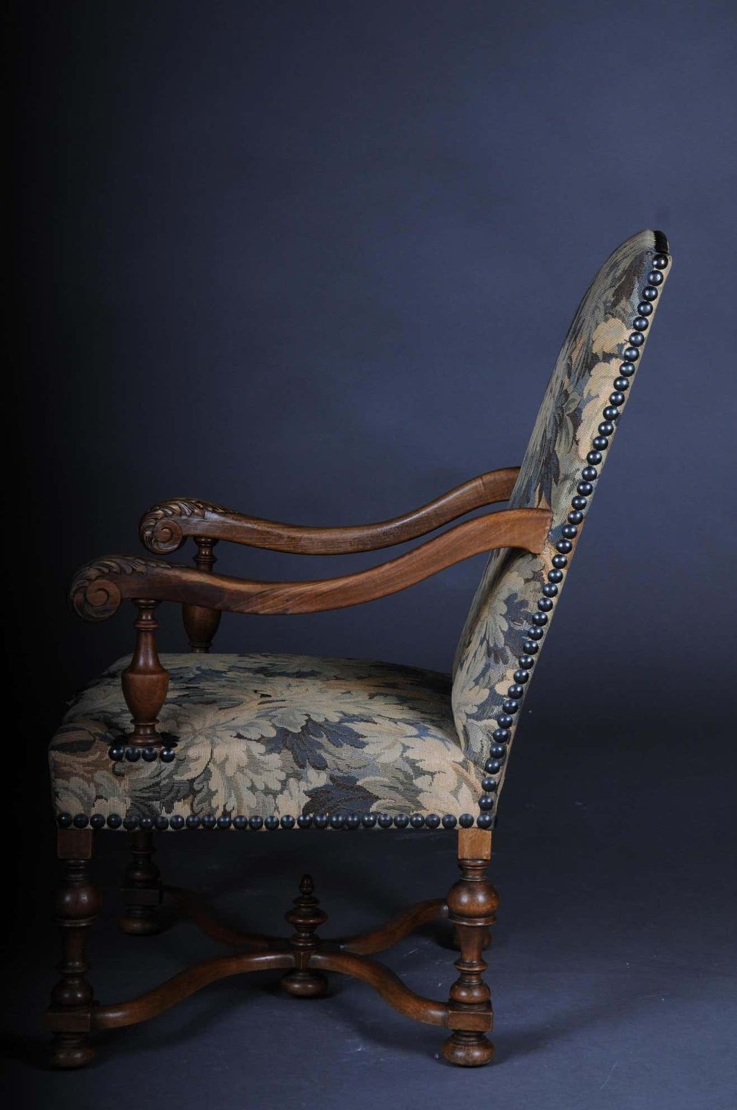 1796.0 Beautiful Neo Renaissance Tapestry Armchair, Circa 1900 photo