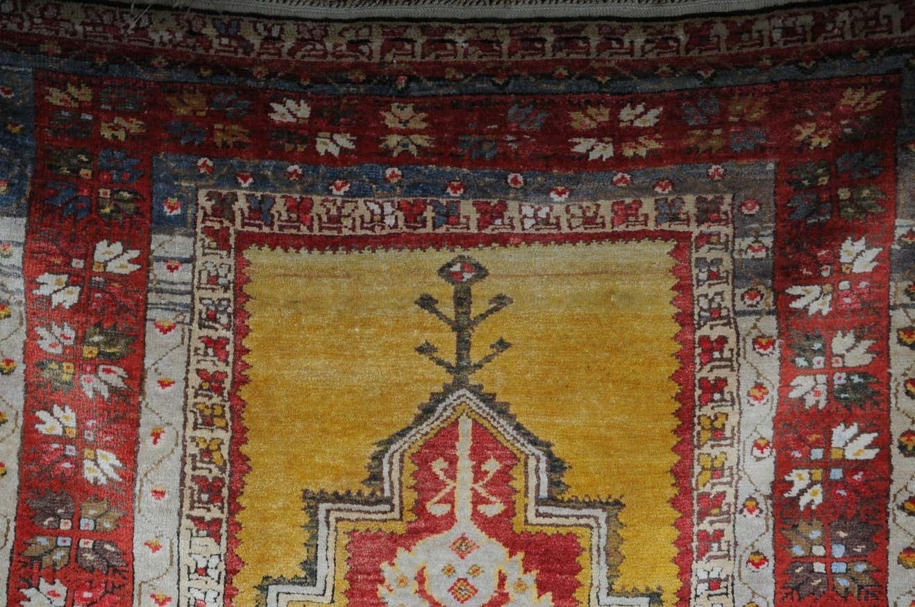 Antique Anatolian Konya Prayer Bridge / Carpet From Circa 1920 photo Textiles