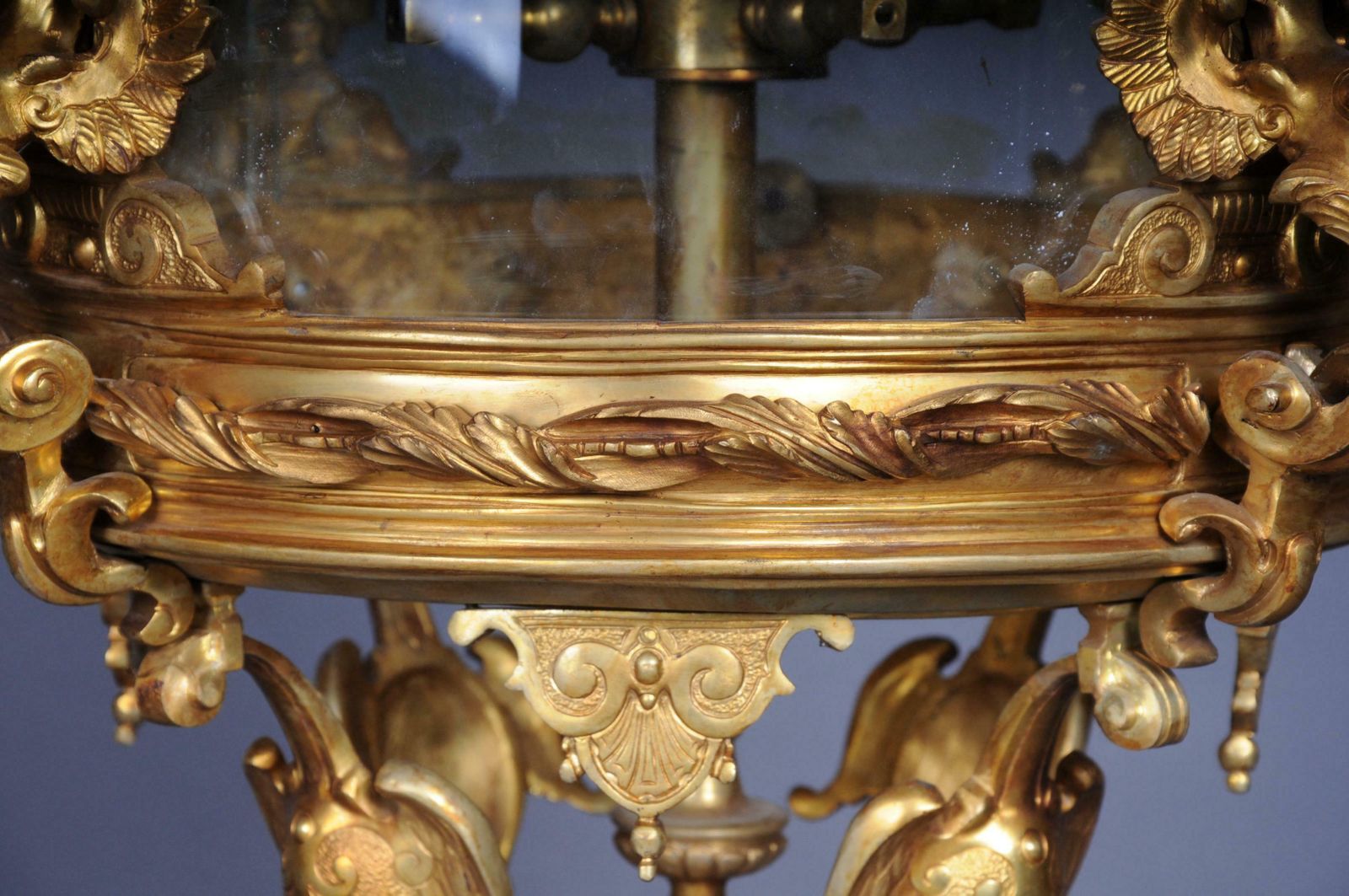 photo furniture French Fire Bronze Brass Lantern Chandelier Louis XVI Shape