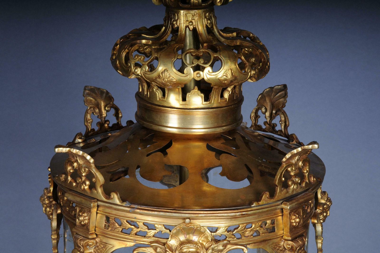 Lighting French Fire Bronze Brass Lantern Chandelier Louis XVI Shape photo
