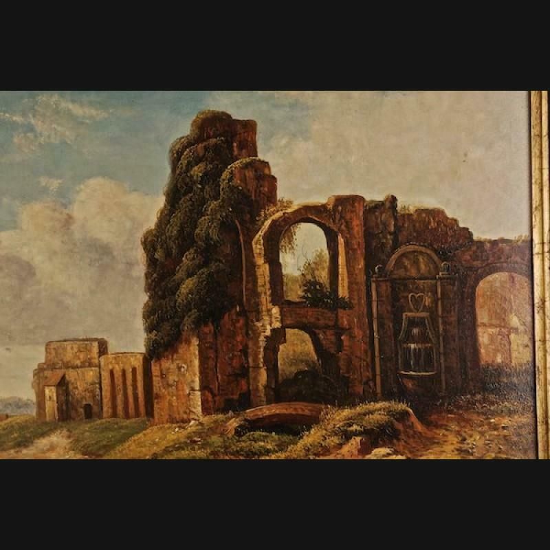 20th Century Oil Painting, Before The Fonatana The Porta Fulba photo Art