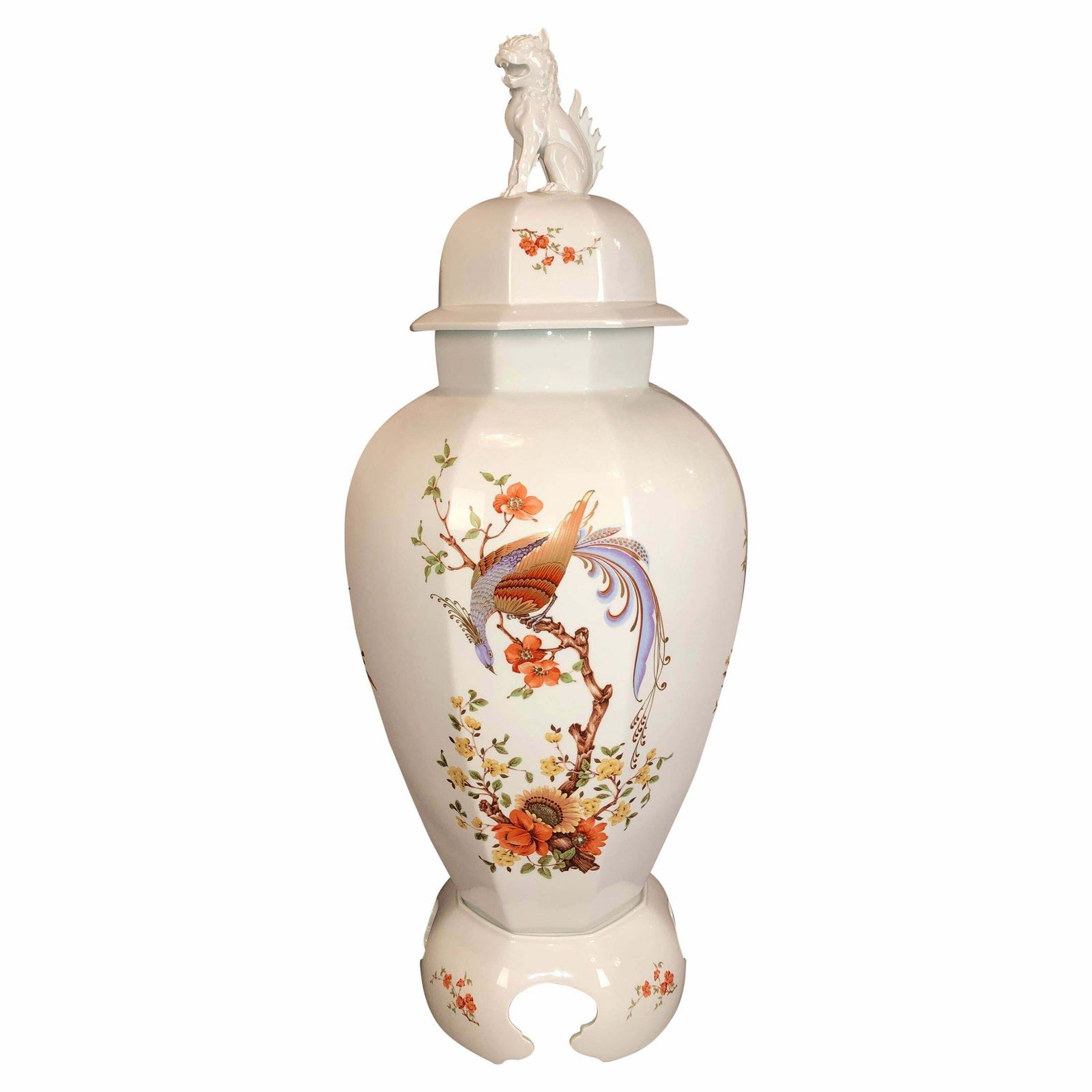 Big Ak Kaiser Olivia Porcelain 100 Cm Boden Vase Dragon Figur Um 1960
