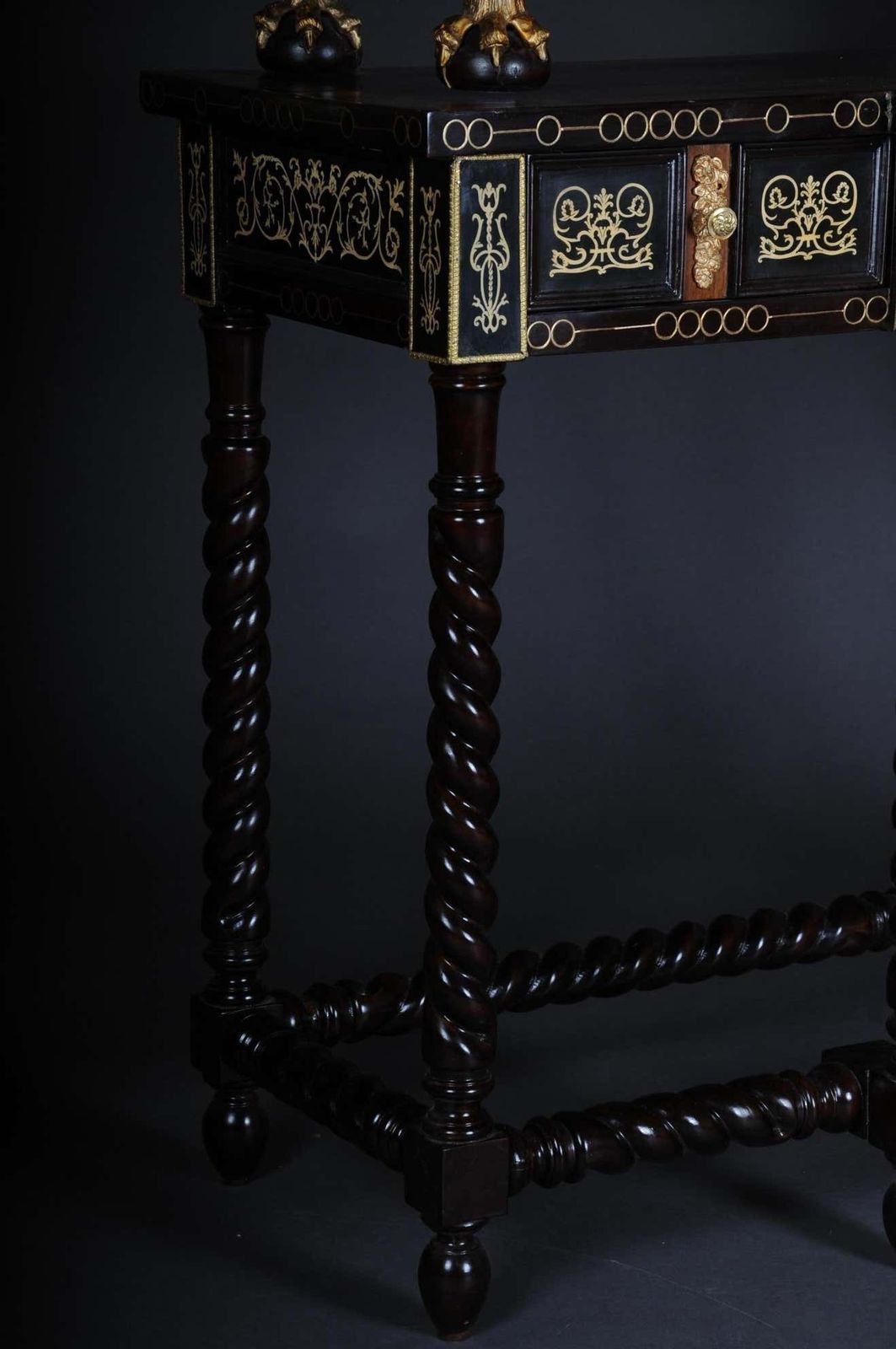Furniture 20th Century Splendid Renaissance Tower Cabinet/Commode photo