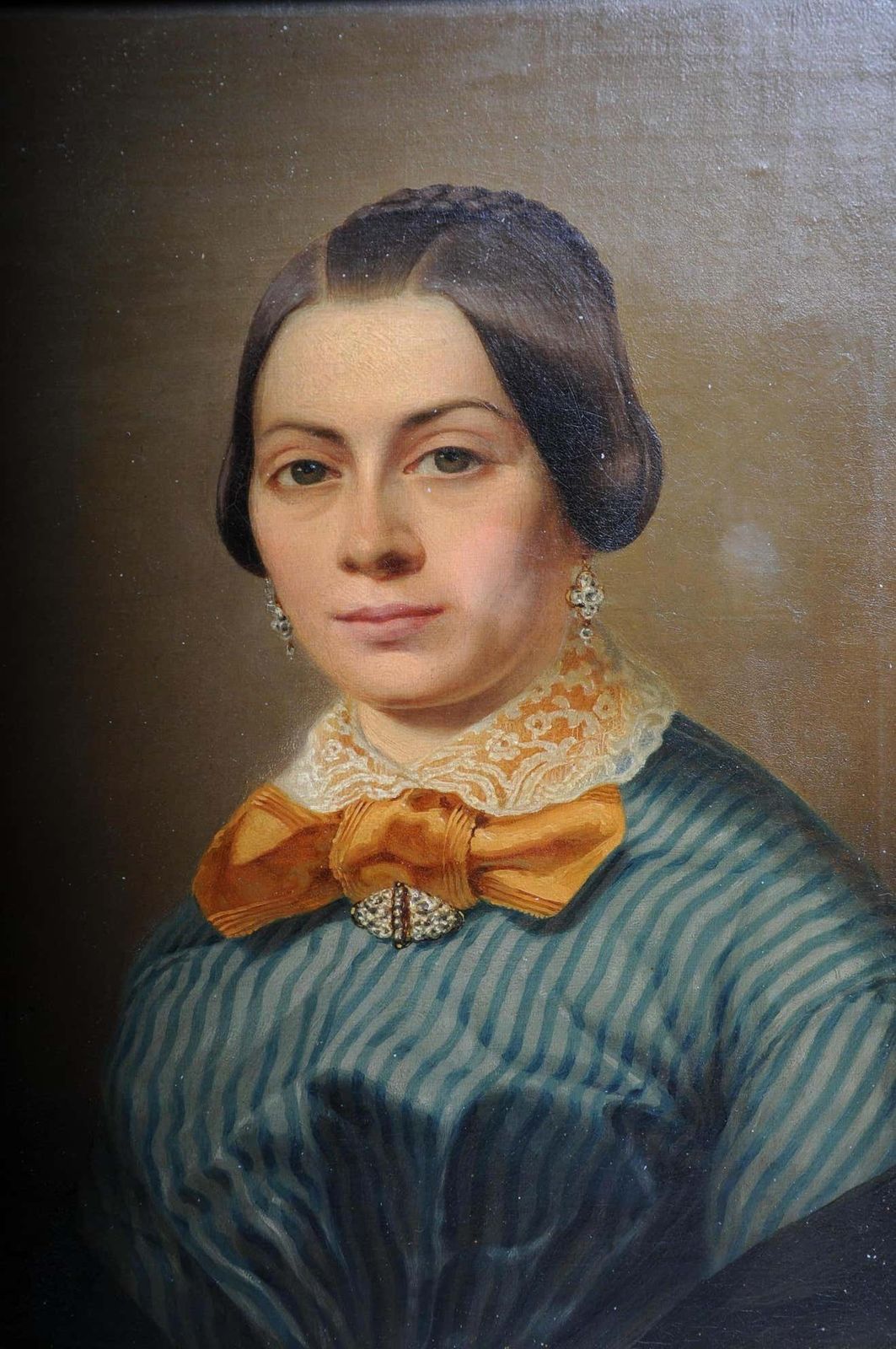 Antique Biedermeier Ladies Portrait / Painting, 19th Century photo for sale