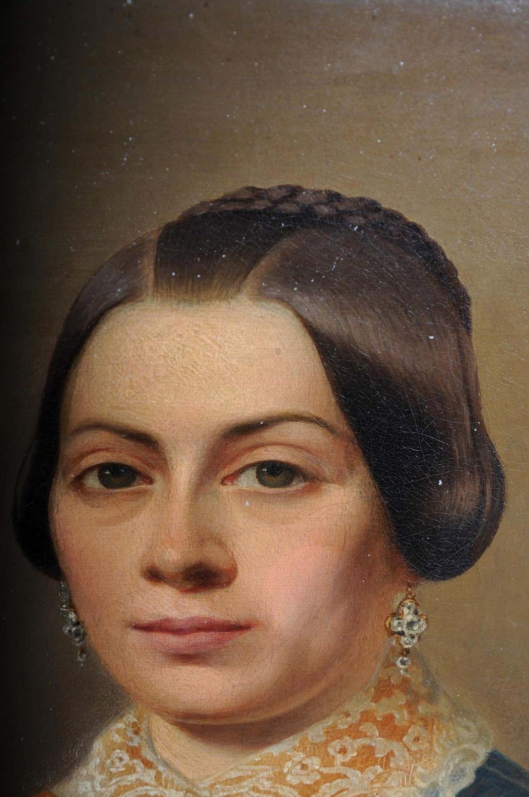 Art Antique Biedermeier Ladies Portrait / Painting, 19th Century photo