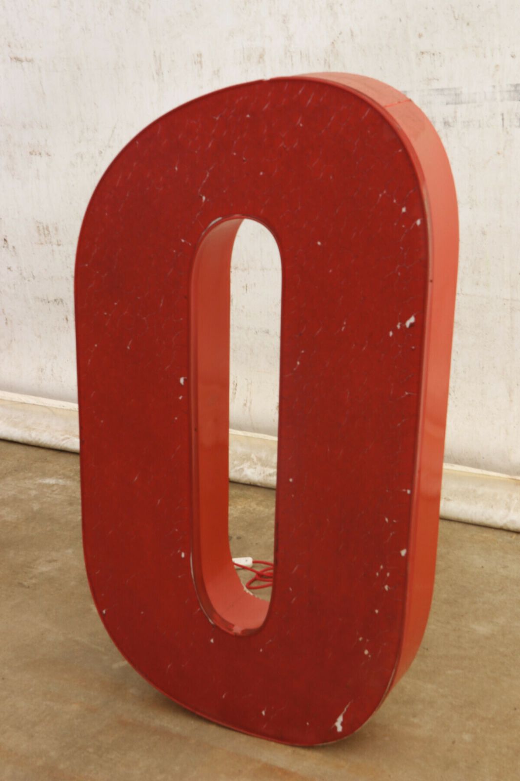 Eastern Bloc Huge Iluminated Letter O In The Form Of A Floor Night Lamp, 1970´S