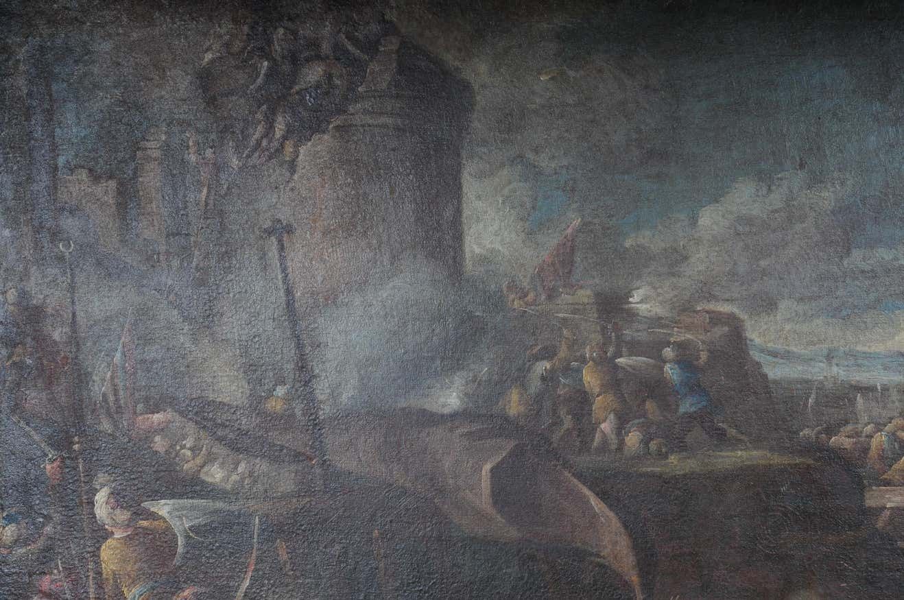 Ottomans Oil Painting Battle Scene From 1740 photo Art