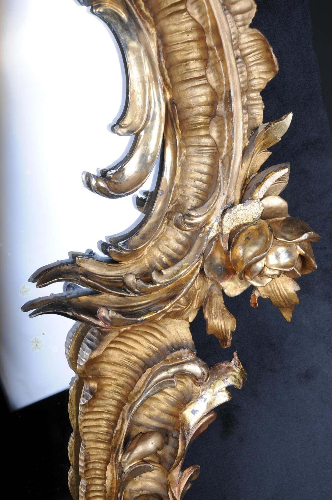 photo vinterior 19th Century Antique Rococo Mirror Gilded Around 1880, Napoleon III
