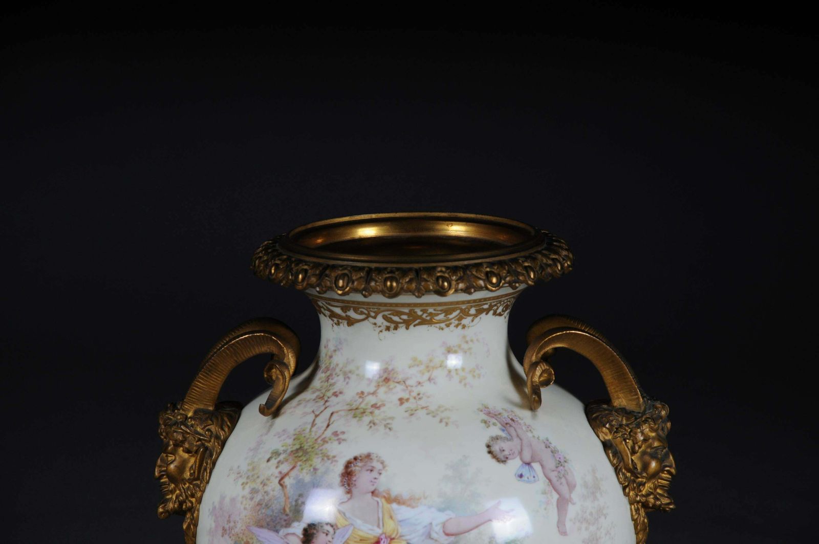 19th Century Monumental Sèvres Pomp Vase With Bronze Mounting photo furniture