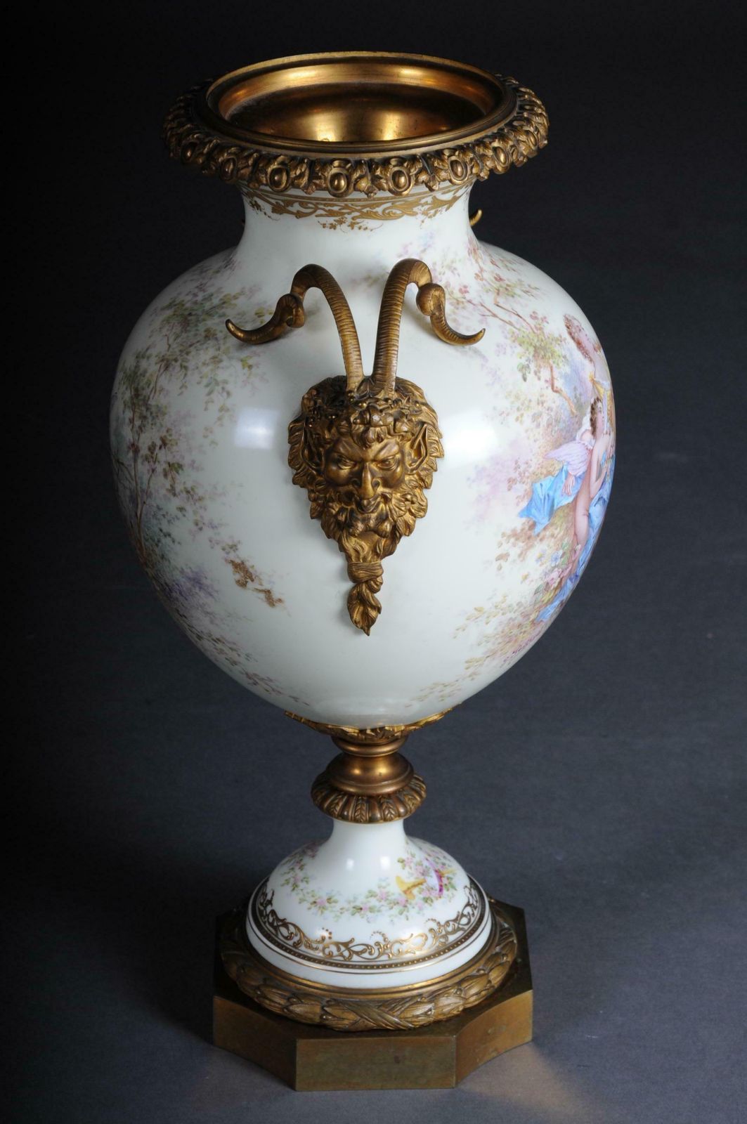 19th Century Monumental Sèvres Pomp Vase With Bronze Mounting photo buy
