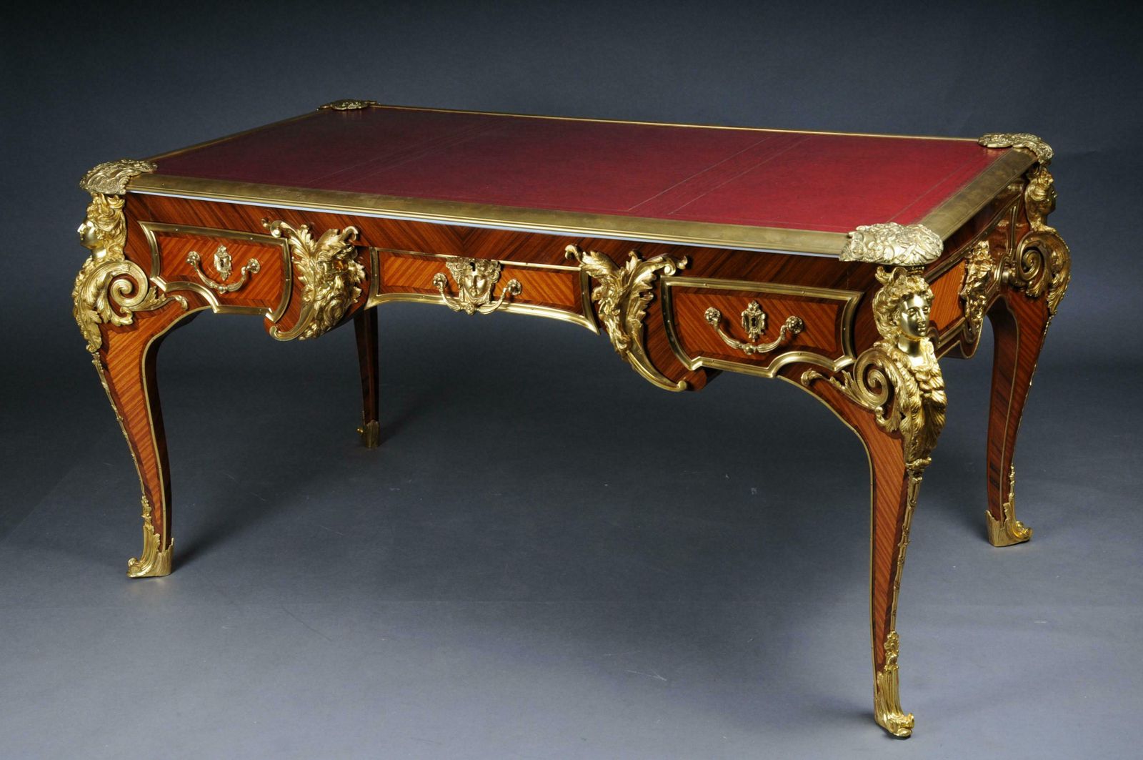 20th Century Bureau Plat Or Desk By The Model Of Andre Charles Boulle photo vinterior