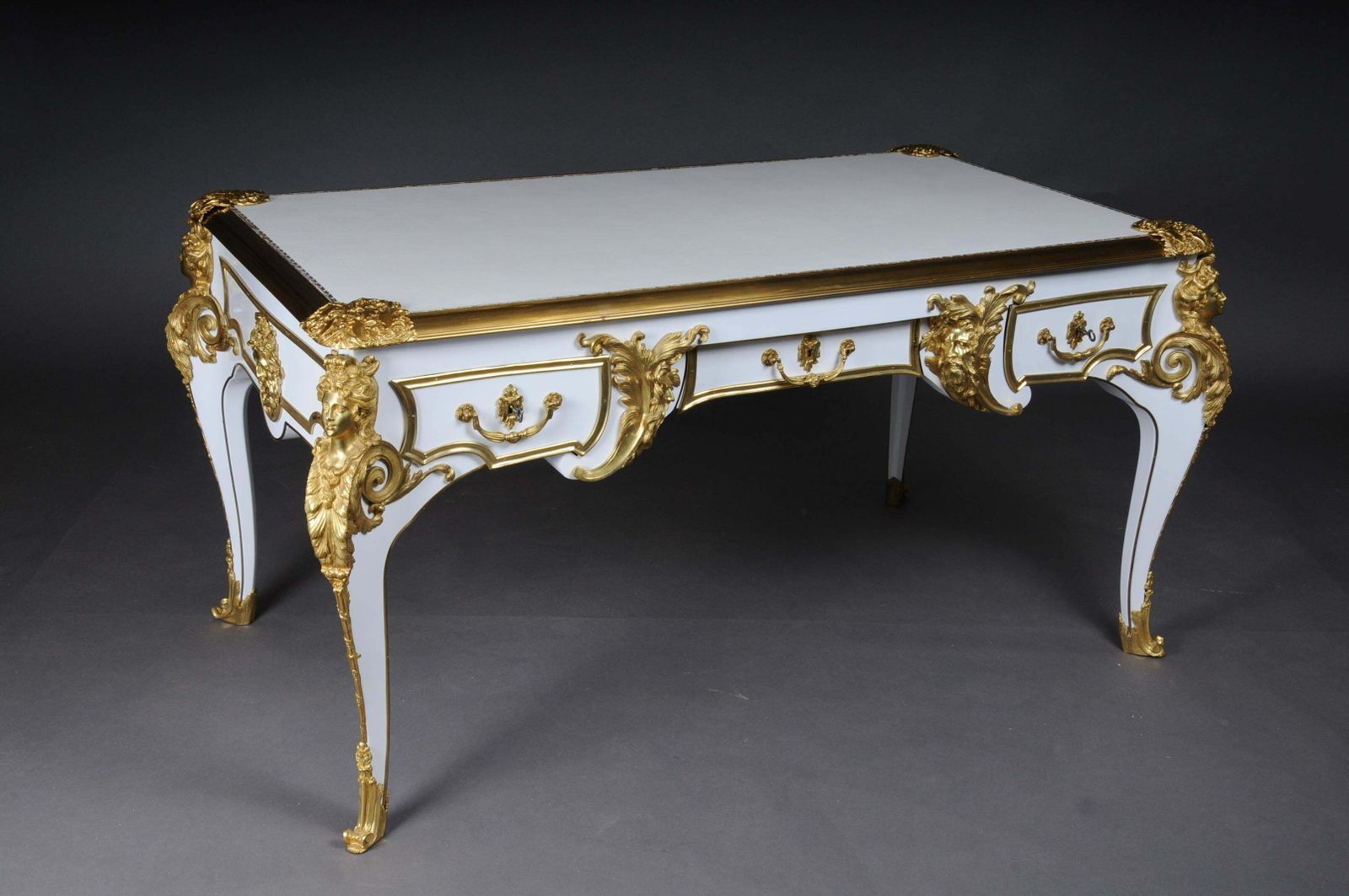20th Century Bureau Plat Or Desk By The Model Of Andre Charles Boulle photo Furniture