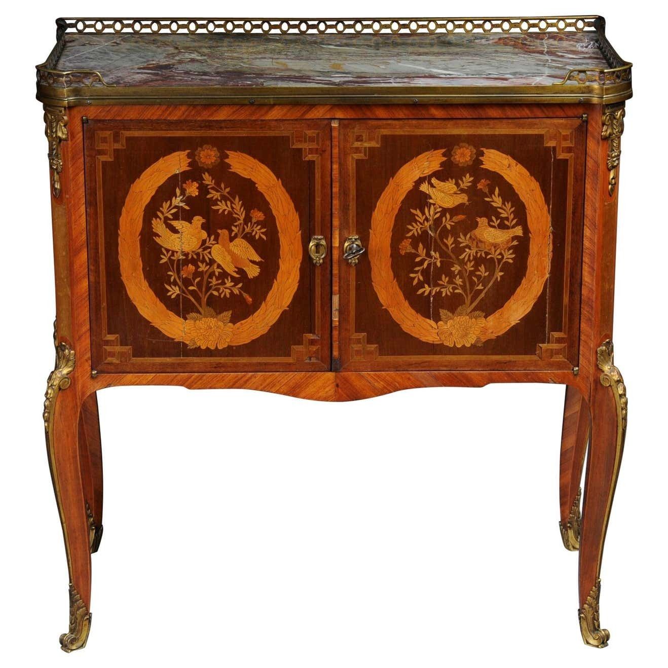 19th Century French Marquetry Chest Of Drawers Transition, Napoleon III, Circa 1870
