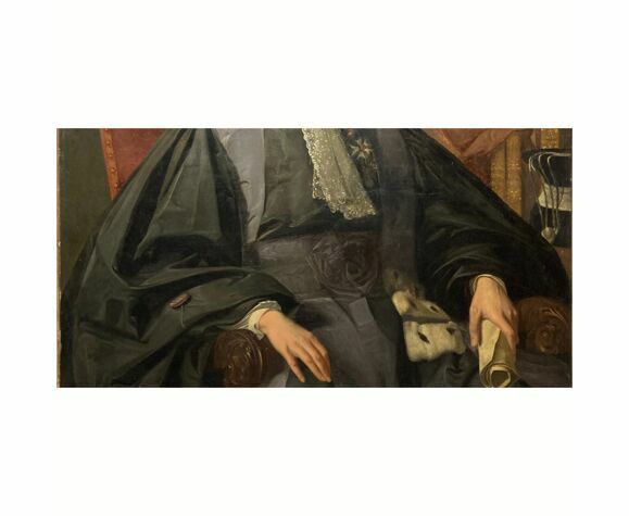 19th Century Large French Portrait Signed P. Le Chevalier photo Art
