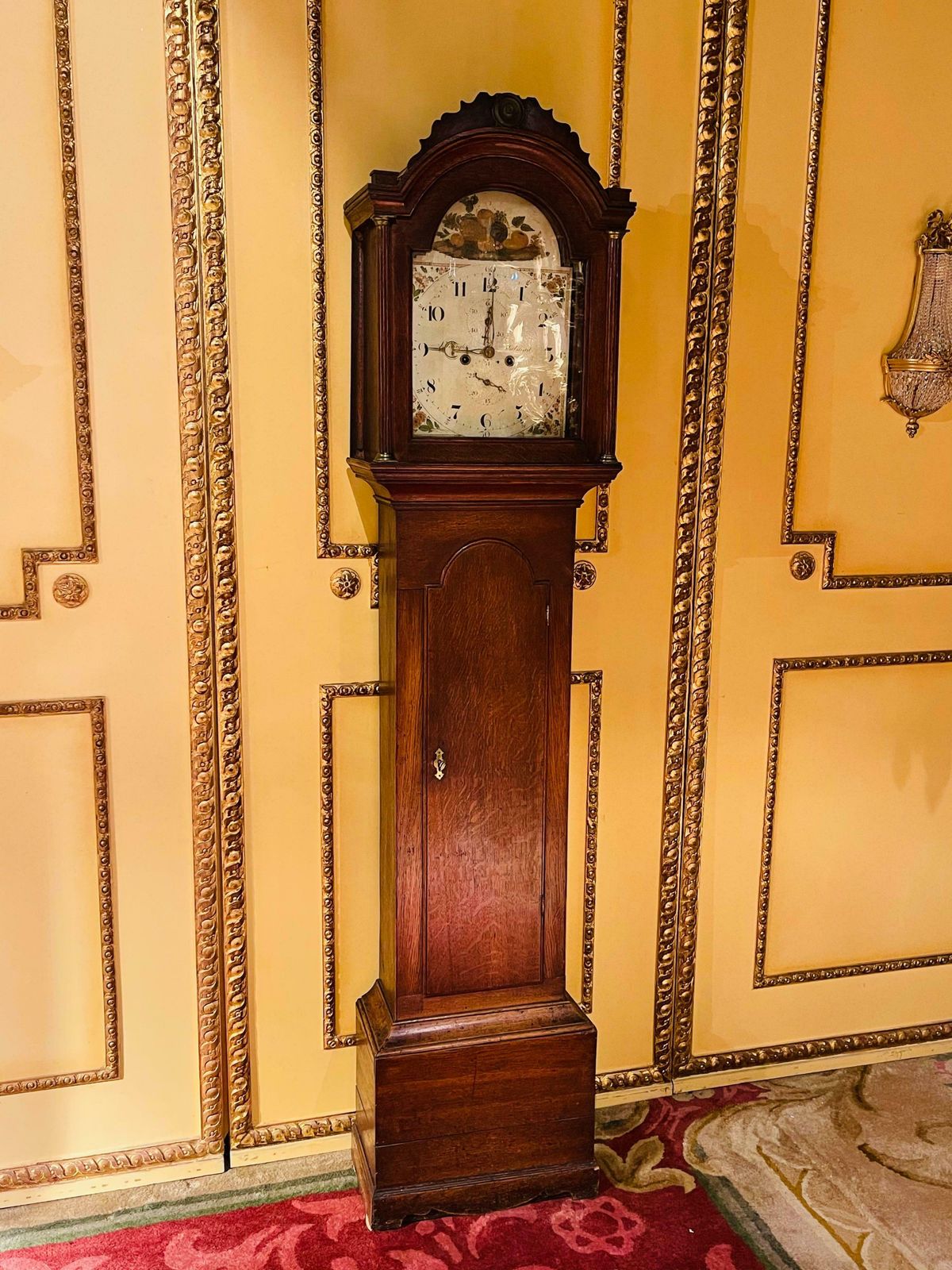 Beautiful Antique English Grandfather Clock Oak 19th Century photo Home Decor