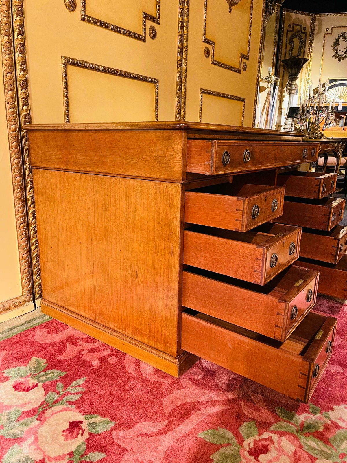 photo furniture Beautiful English Desk, Light Mahogany , Early 20th Century