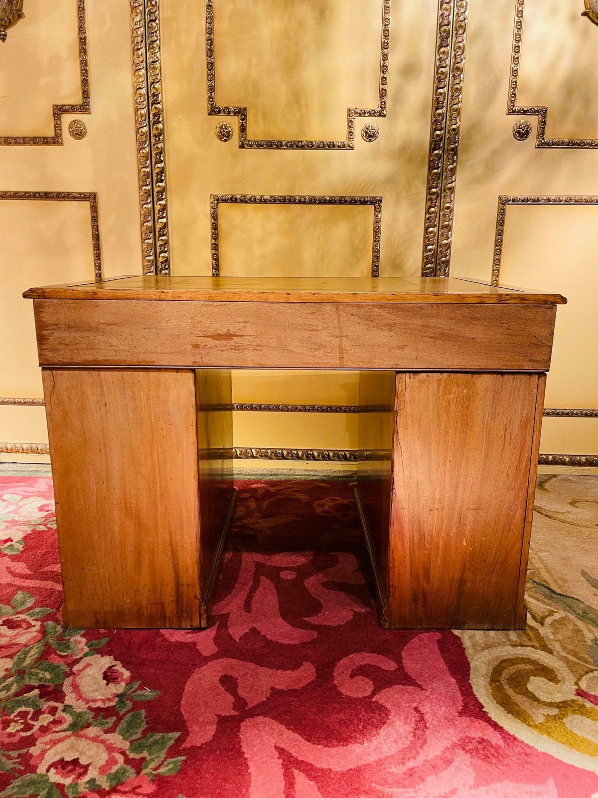 Furniture Beautiful English Desk, Light Mahogany , Early 20th Century photo
