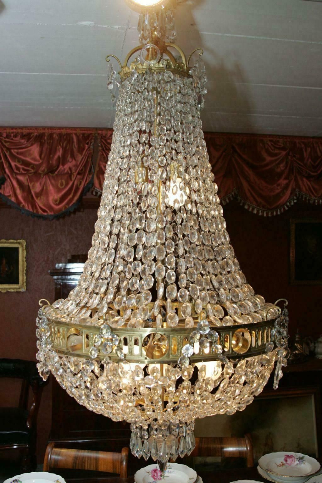 19th Century Biedermeier Basket Chandelier photo furniture