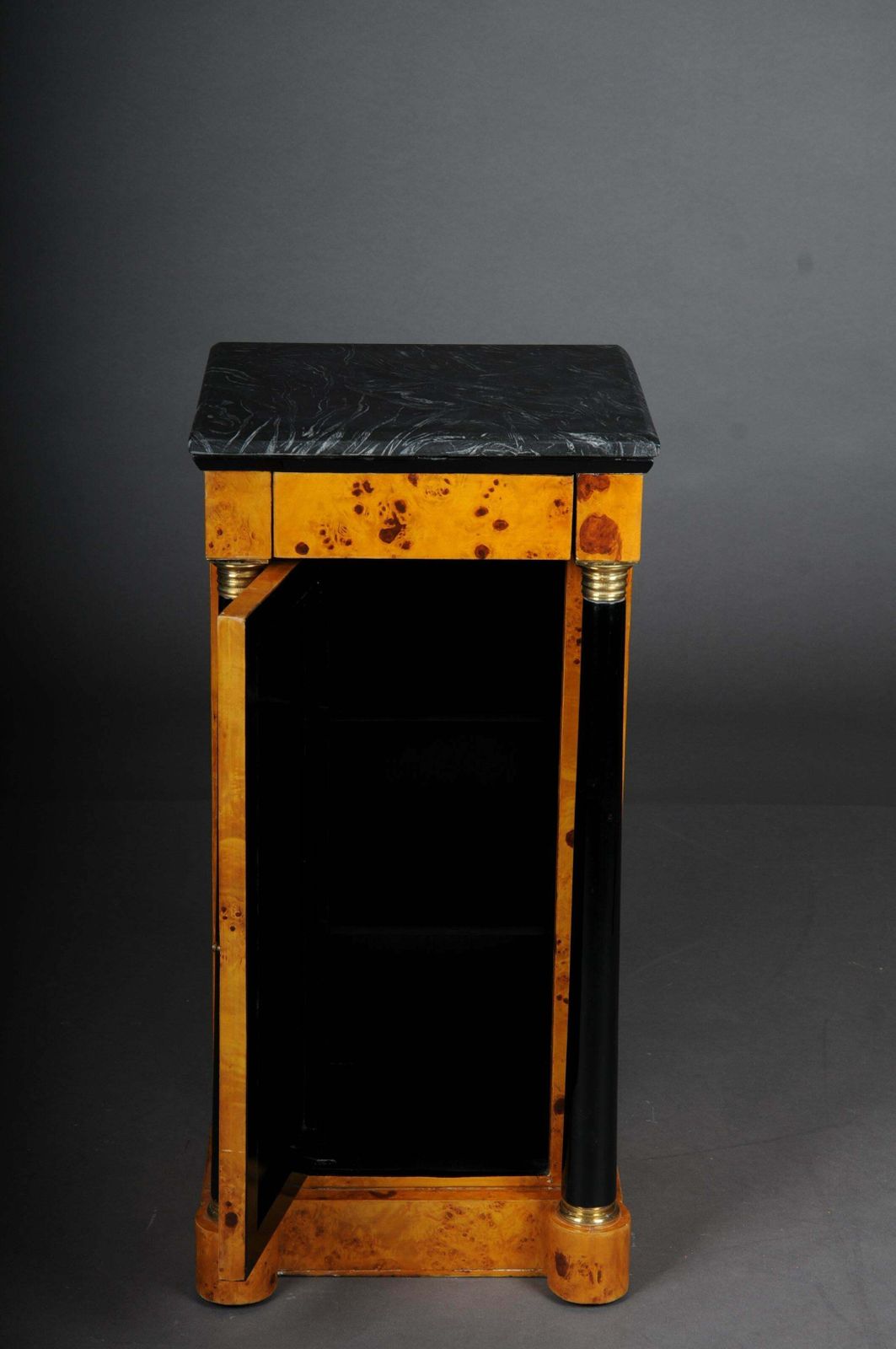 Classic Bedside Table, Side Table In Biedermeier Style, Maple Root L photo furniture