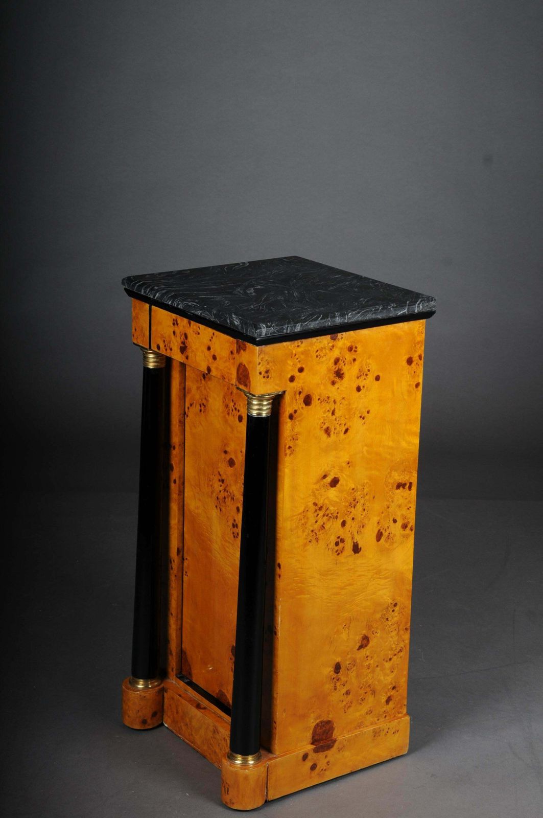 Classic Bedside Table, Side Table In Biedermeier Style, Maple Root L photo vinterior