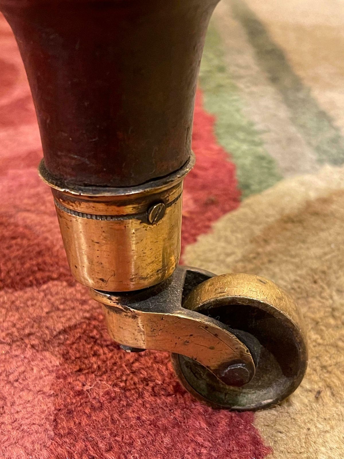 photo for sale 19th Century Victorian English Partner Desk Column Shaped Legs Writing Table