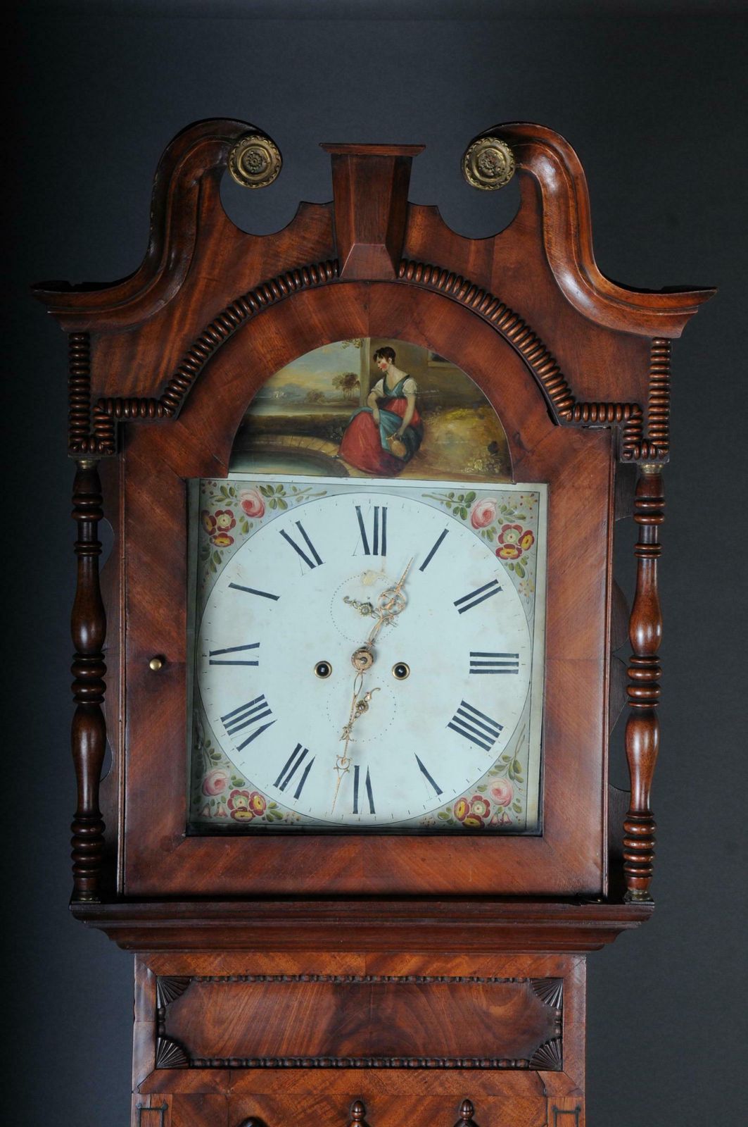 Unique Antique English Grandfather Clock  Mahogany  18th Century photo for sale