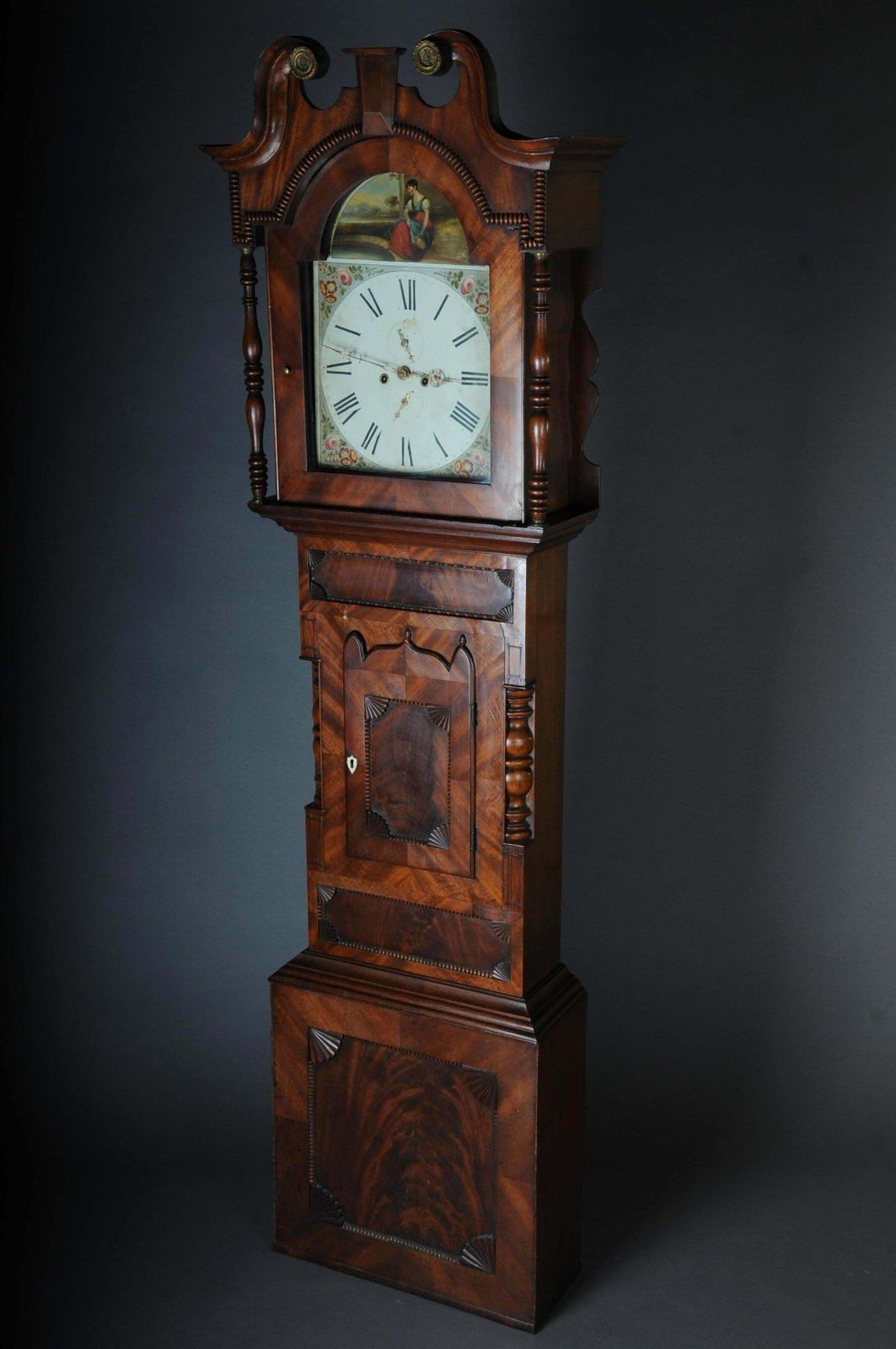 Home Decor Unique Antique English Grandfather Clock  Mahogany  18th Century photo