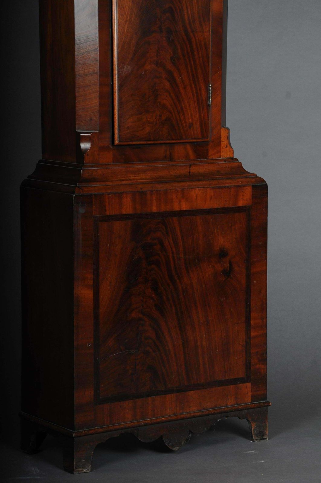 photo for sale Beautiful Antique English Grandfather Clock Mahogany 19th Century