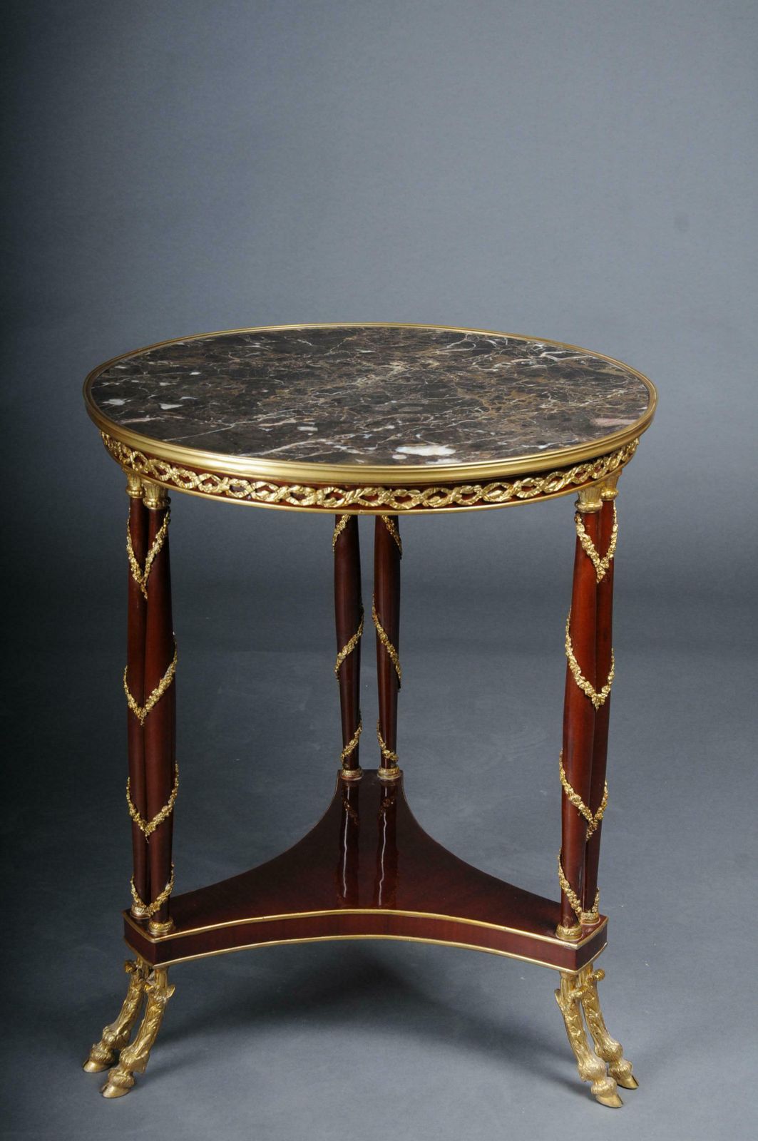 photo for sale 20th Century Majestic Empire Salon Table/Gueridon, Beechwood, Marble