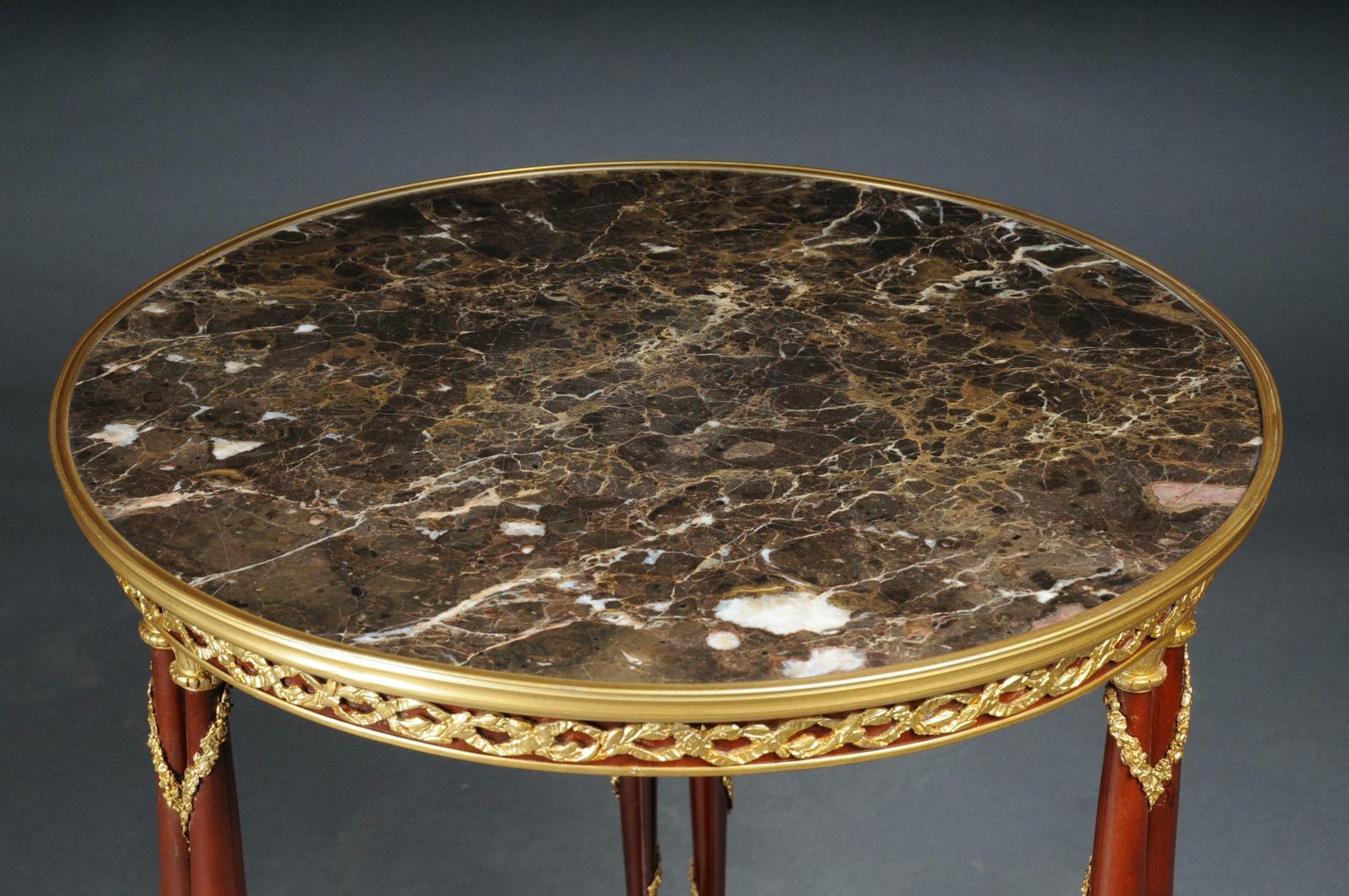 photo buy 20th Century Majestic Empire Salon Table/Gueridon, Beechwood, Marble