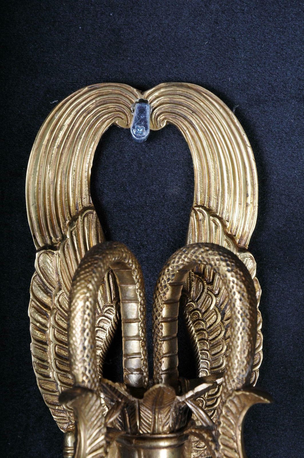 Pair Of French Bronze Wall Appliqués Or Sconces Empire Style photo for sale