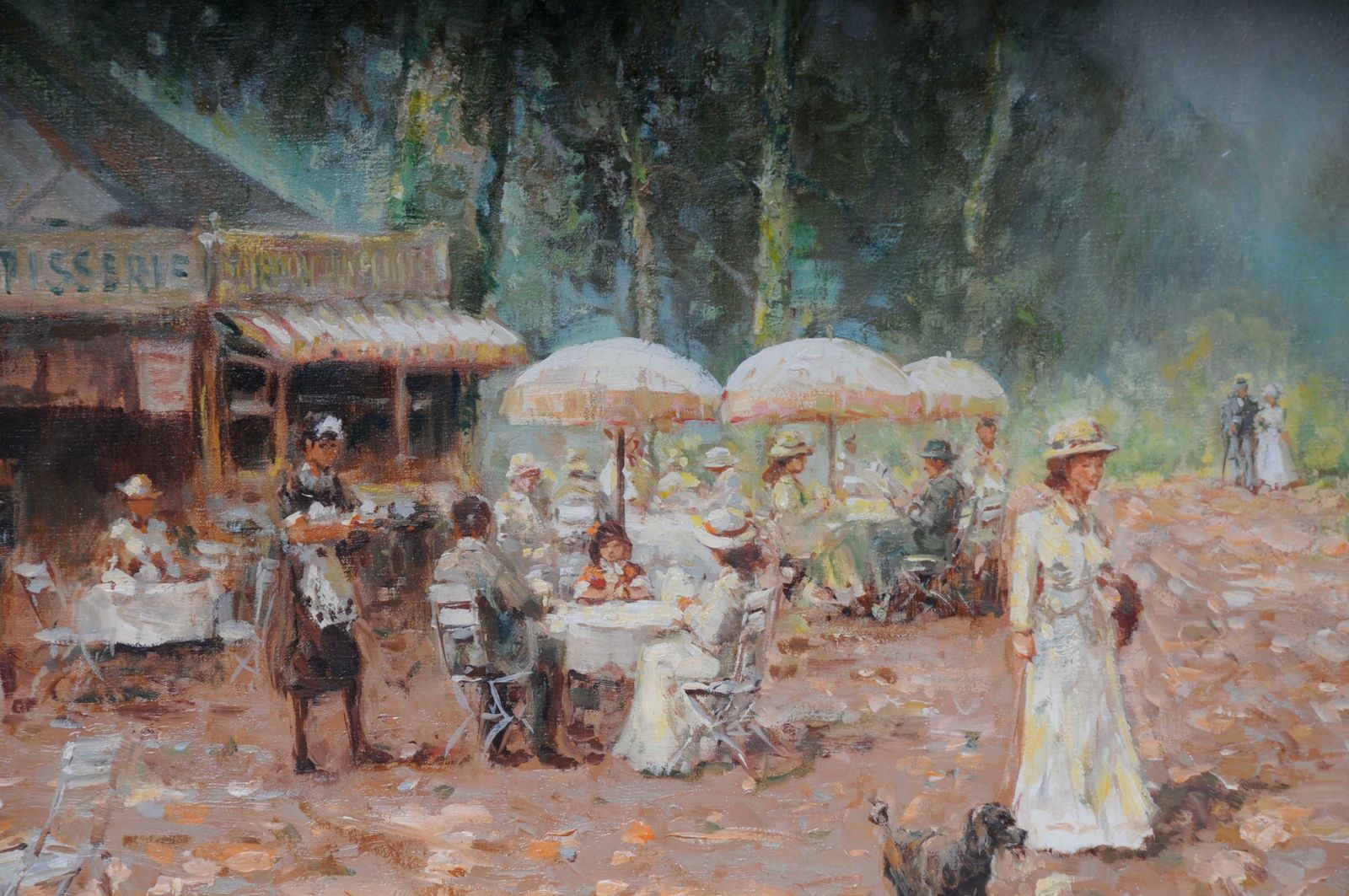 Impressionist Café Landscape France 20th Century photo 1543.0