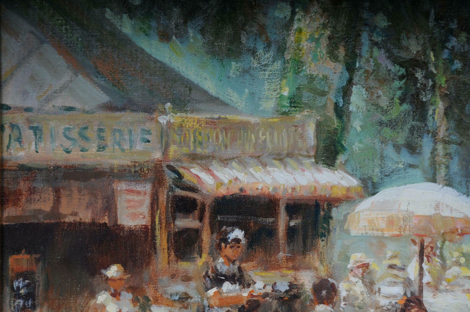 1543.0 Impressionist Café Landscape France 20th Century photo
