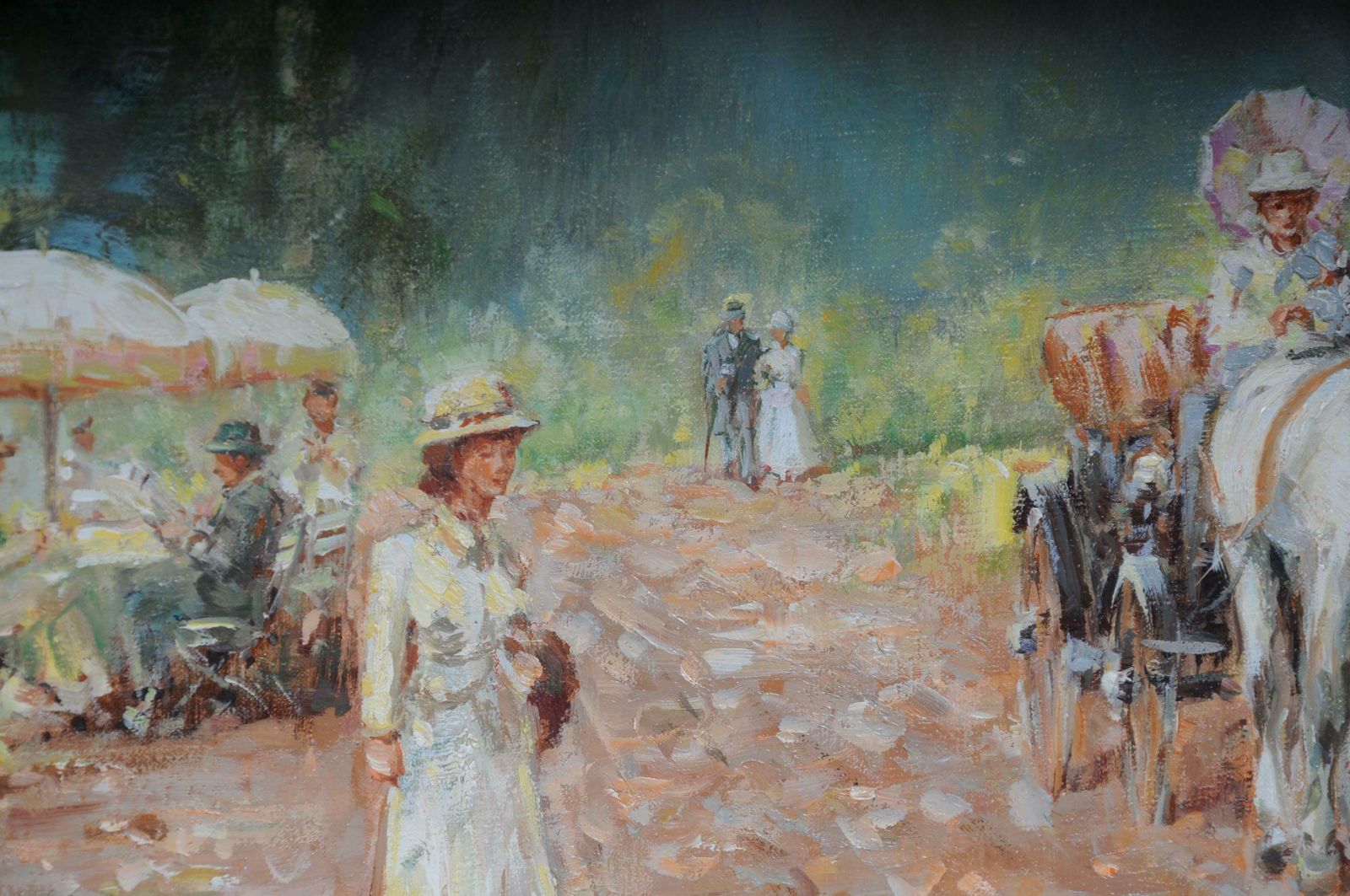 photo buy Impressionist Café Landscape France 20th Century