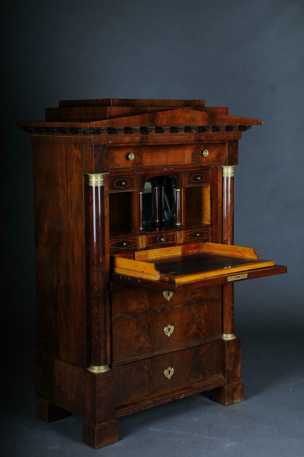 Museum Biedermeier Secretary Signed By Adolph Friedrich Voigt Circa 1825 photo Furniture