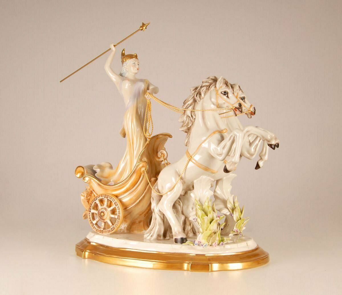 Home Decor Mid Century Italian Porcelain Sculpture Of Diana The Huntress By Cesare Villari For Capodimonte photo