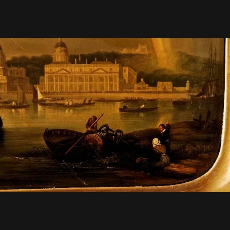 19th Century Romantic Painting With City View photo Art