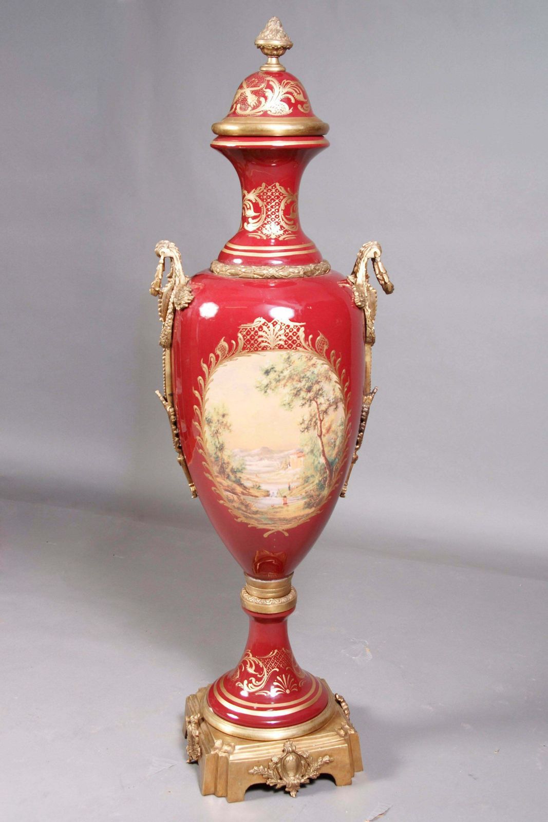 20th Century Napoleon Bonaparte Sèvre Pompe Lidded Vase photo furniture