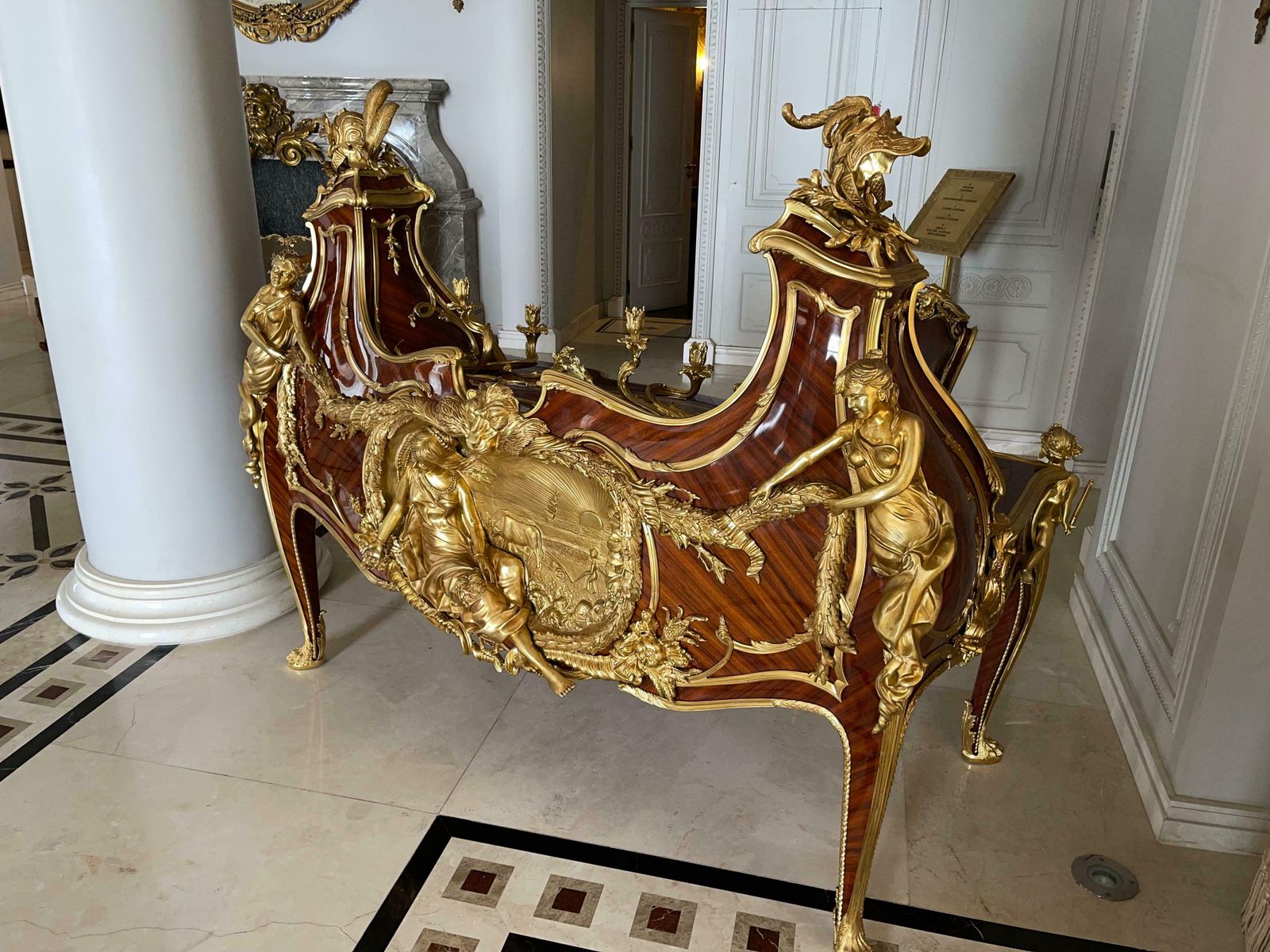 photo for sale Magnificent Grand Bureau / Writing Desk Louis XV, After Francois Linke, Paris